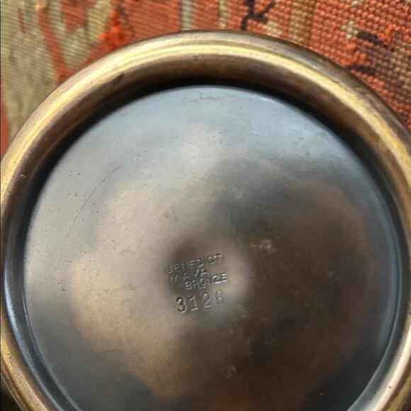 Vintage Benedict Maya Bronze Tobacco Humidor Container with Bakelite Handle - Picture 14 of 16